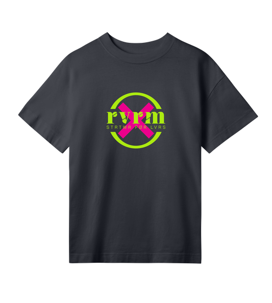 rvrm music - raw techno (womens oversized tee)